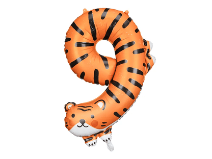 Fólia léggömb Szám 9 Tigris 87cm