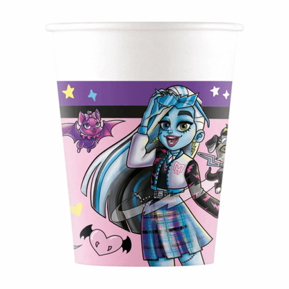 Papírpohárak Monster High 200ml 8db